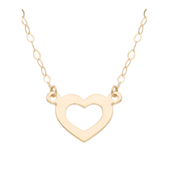 **LAST 1** ♡New 14K Solid Gold Heart Necklace♡ - Picture 2 of 5